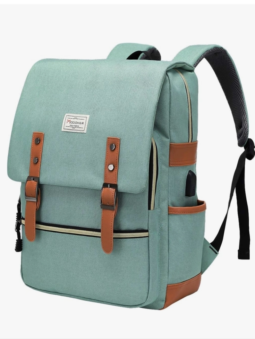 Modoker Eco-Friendly Vintage Laptop Backpack for Women Men, Travel Backpacks